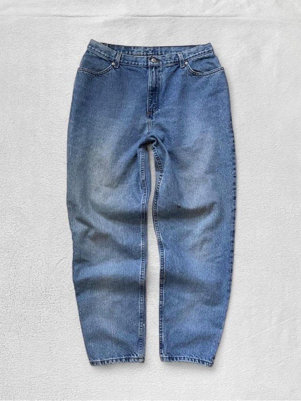 Faded Glory Vintage Light Blue Straight Cotton Denim Jeans, Vintage Size 18